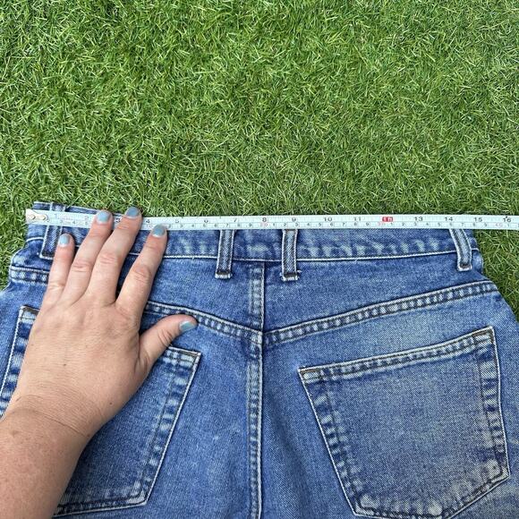 Vintage Y2K Arizona Shorts Size 11 High Rise Button Fly Mom Jean Rolled Hem - Picture 8 of 10